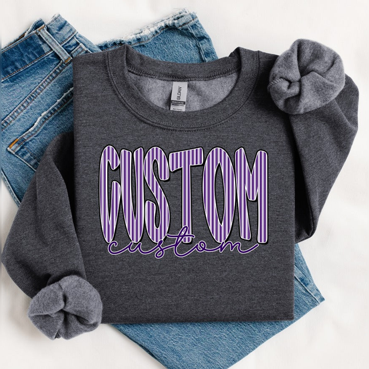 Custom Seersucker Word + Script – DTF Transfer – product image