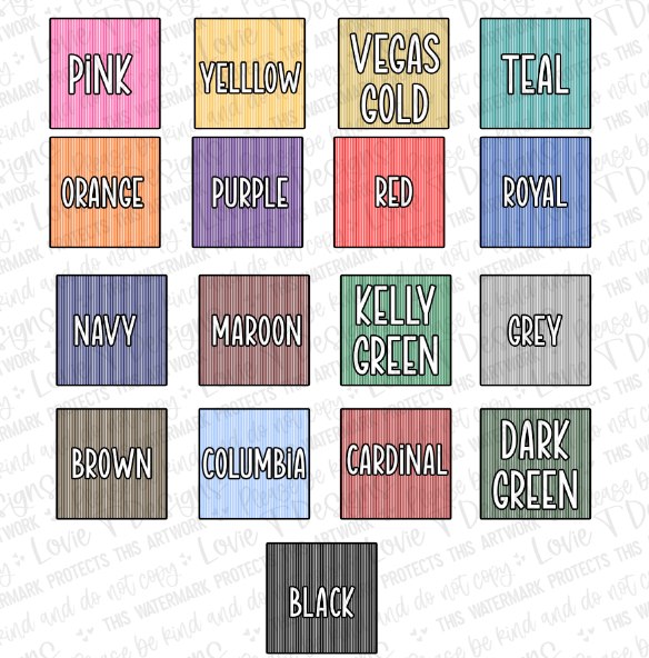 CUSTOM SEERSUCKER WORD + SCRIPT   17 COLOR OPTIONS