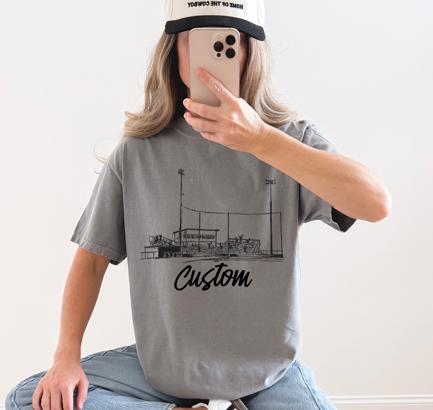 Custom Sketch Baseball Stadium
