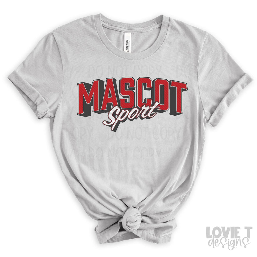 Custom Vintage Mascot Sport - No Ball-Lovie T Designs