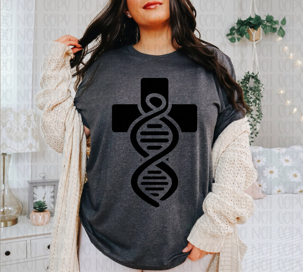 Daddy's Dna Cross DTF transfer design – image 1