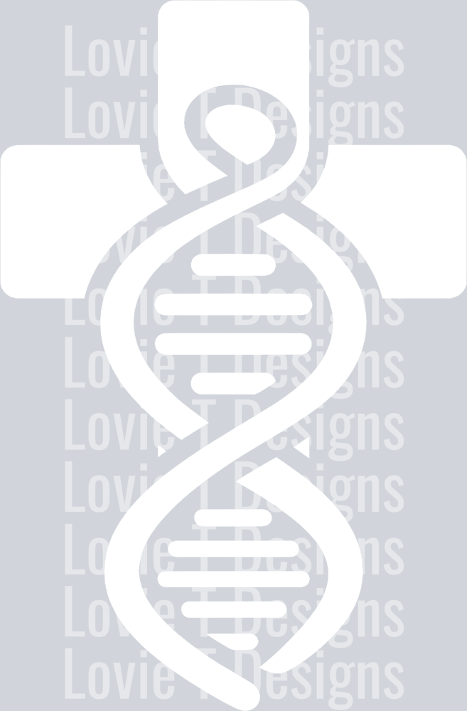 Daddy's DNA cross - white