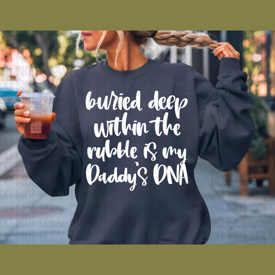 Daddy's Dna White – DTF Transfer – product image