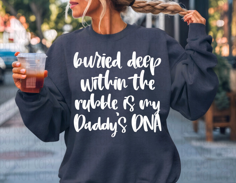 Daddy's Dna White DTF transfer design – image 1