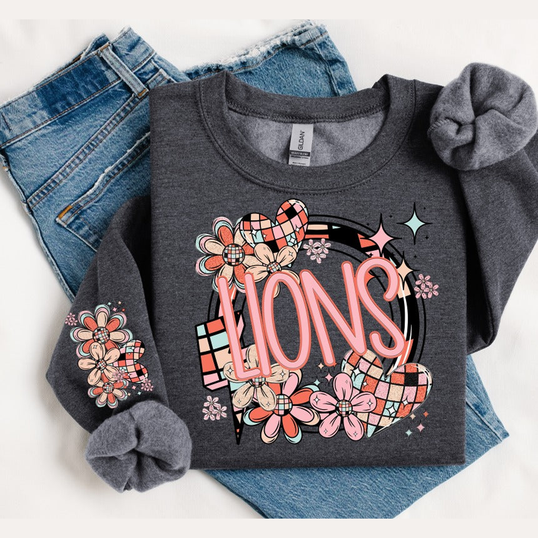 Daisy Heart Names Lions – DTF Transfer – product image
