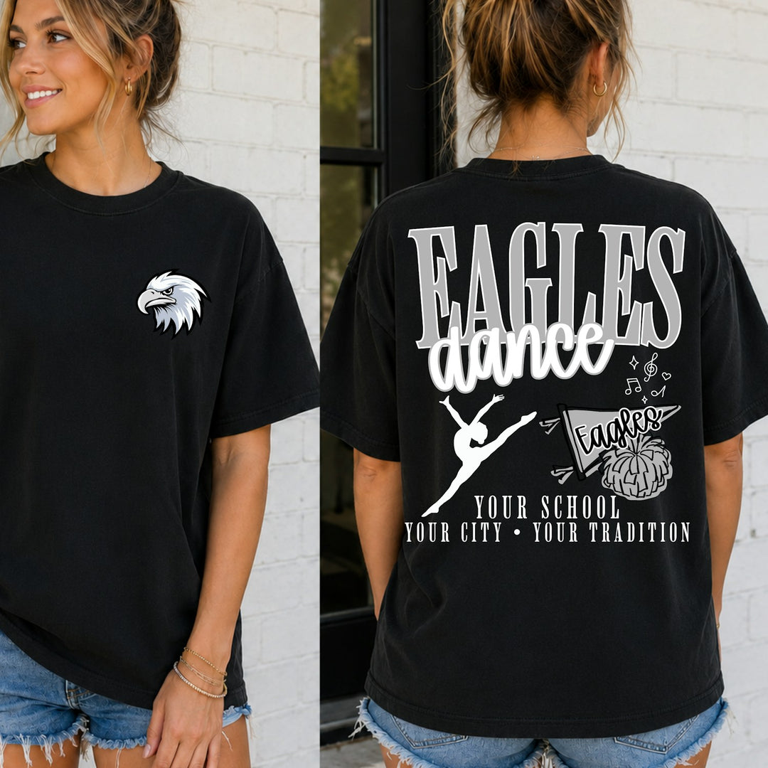 Dance School Spirit Mascot customizable DTF transfer mockup