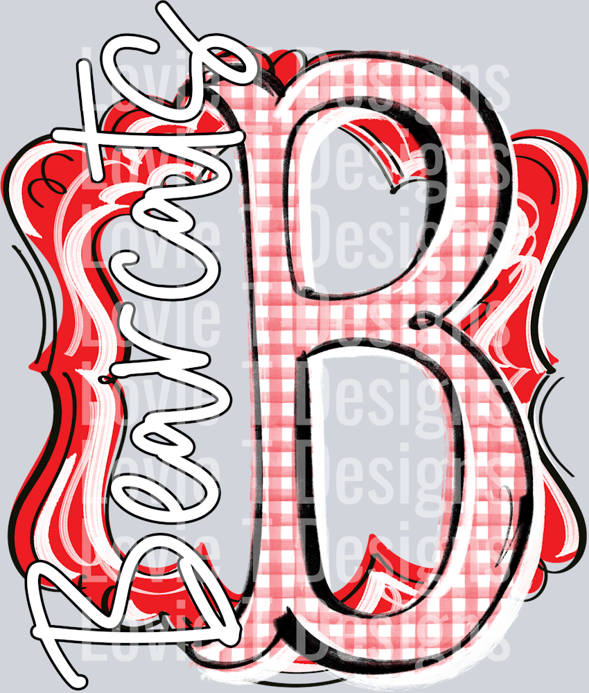 DEBUTANTE  RED FRAME B RED GINGHAM BEARCATS