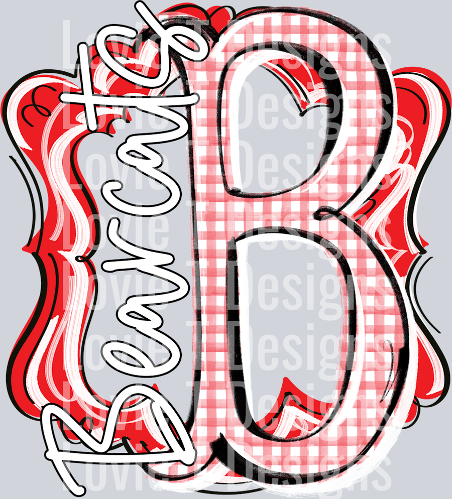 DEBUTANTE RED FRAME RED GINGHAM B BEARCATS