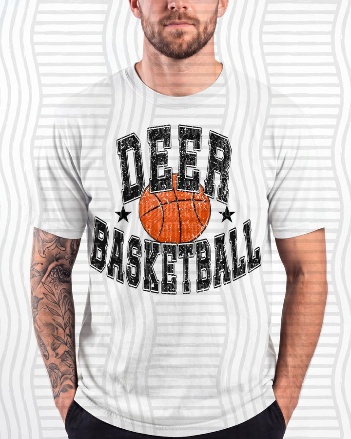 Deer Basketball Varsity Mascots DTF transfer