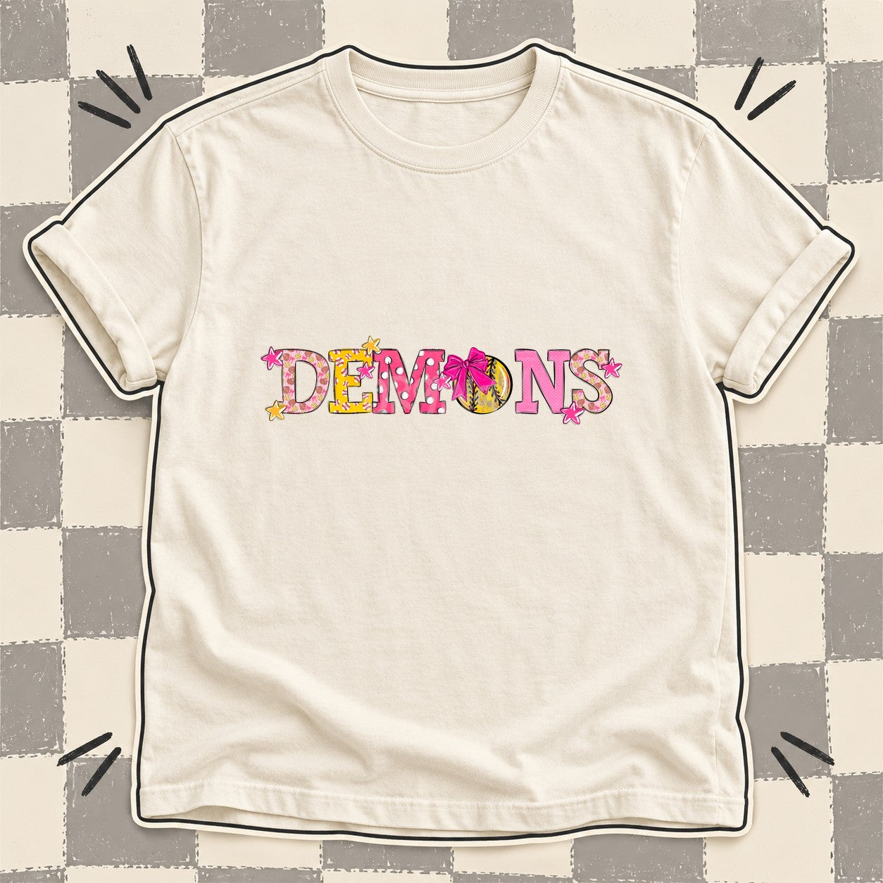 Mixed Doodle Softball Mascots – Sweet Softball Demons design