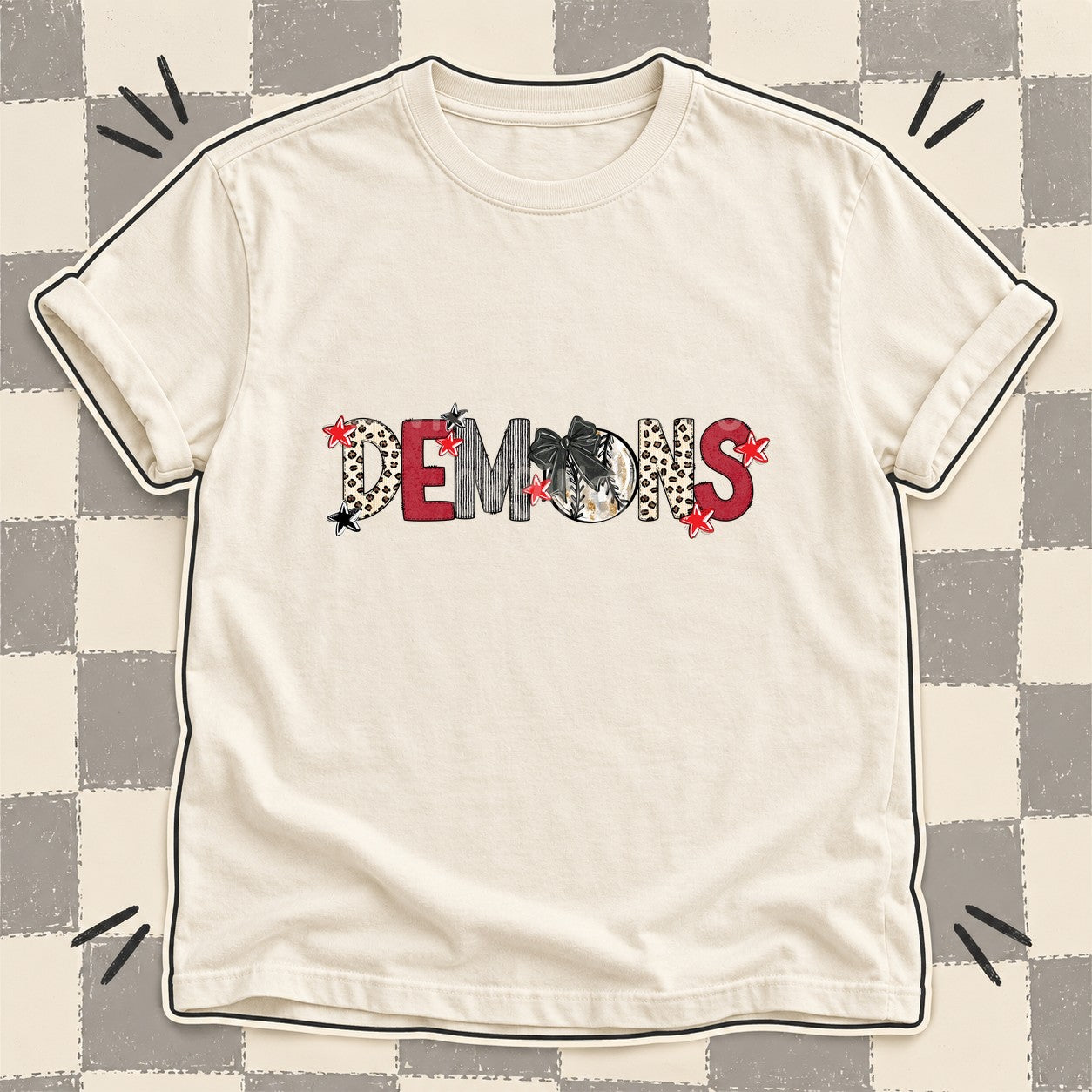 Mixed Doodle Baseball Mascots – Stitched Ballpark Demons design
