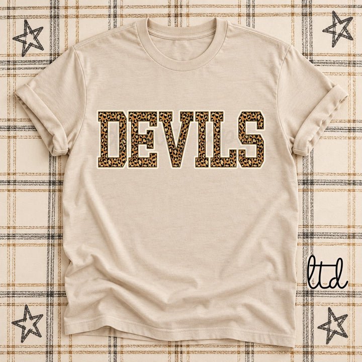 Devils Dark Leopard Mascots DTF transfer mockup