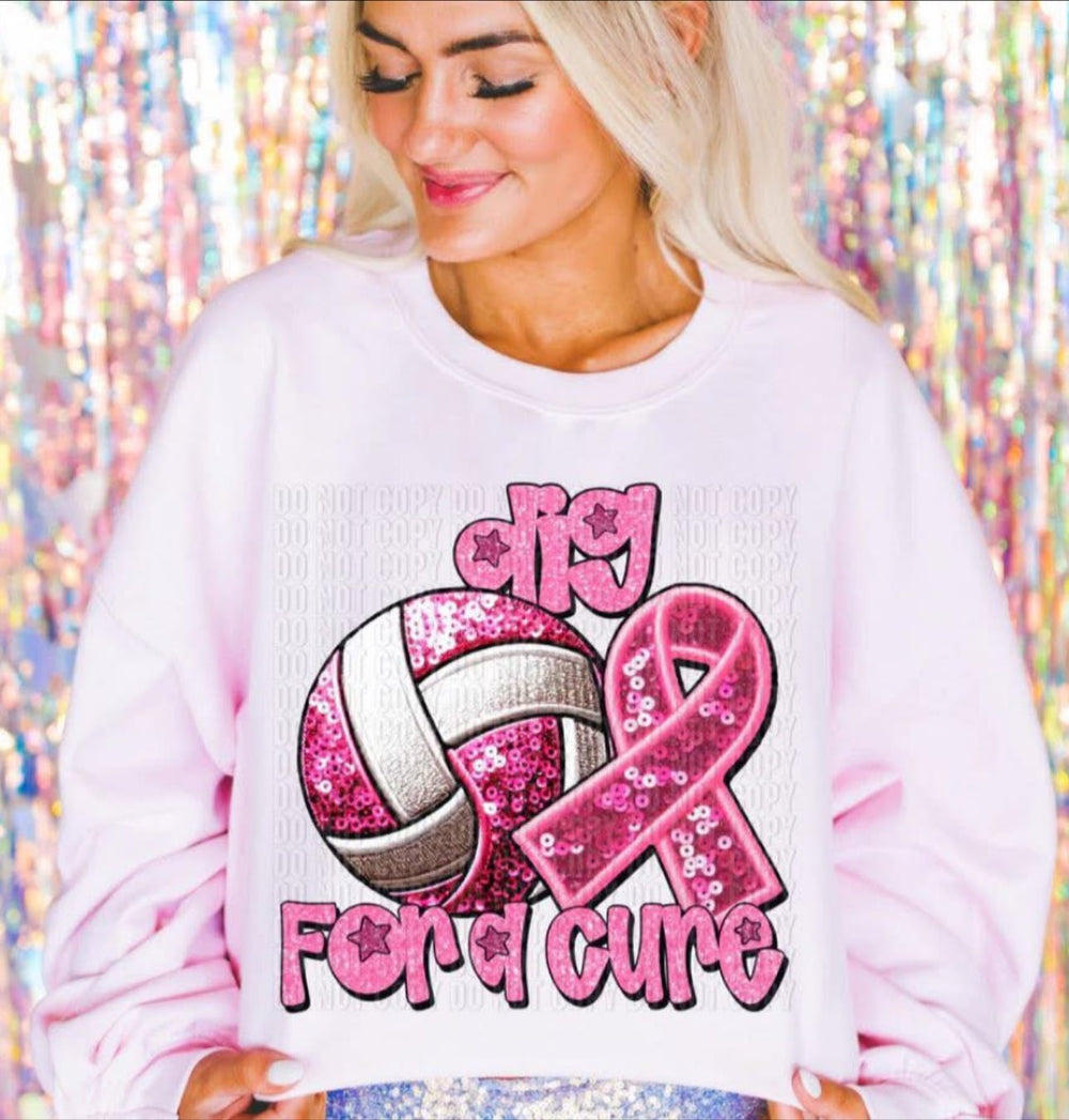 Dig for a Cure DTF transfer design – image 1
