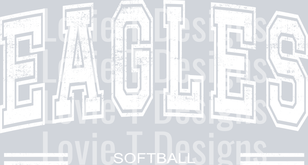 Distressed Varsity EAGLES SOFTBALL