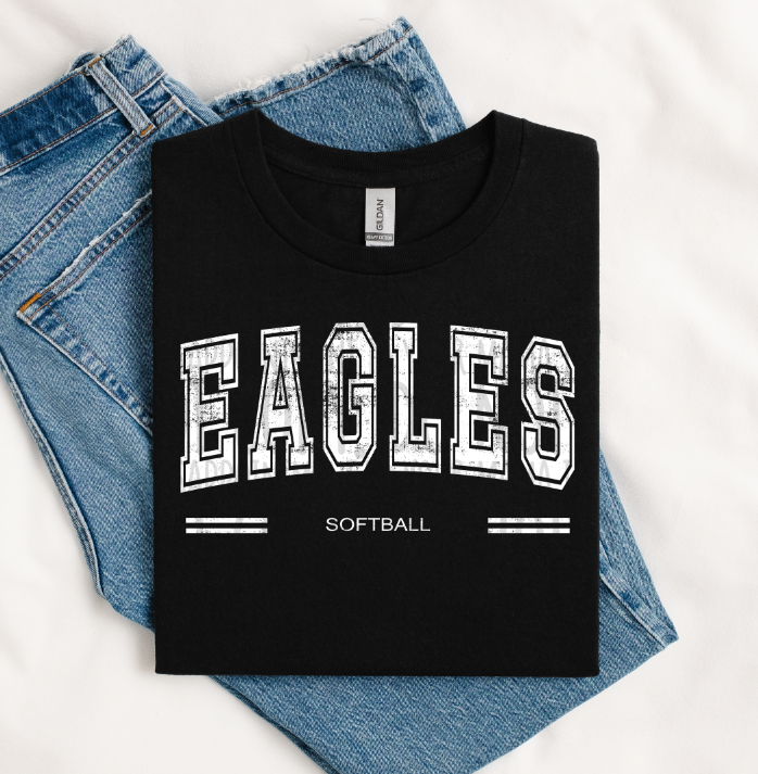 DISTRESSED VARSITY EAGLES SOFTBALL