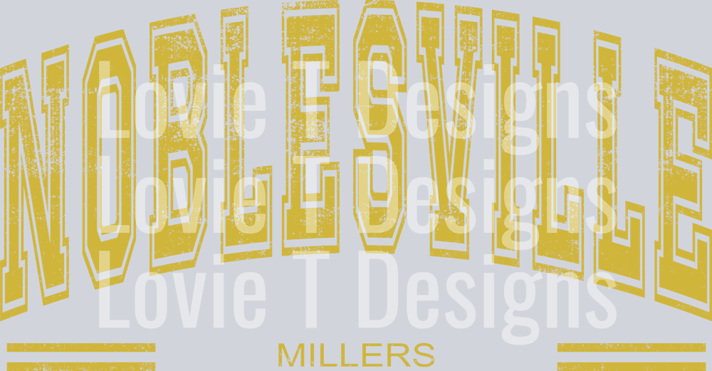Distressed Varsity NOBLESVILLE MILLERS CFB53B