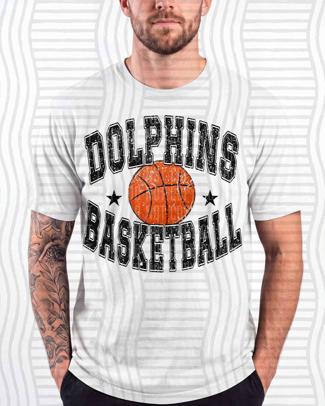 Dolphins Basketball Varsity Mascots DTF transfer