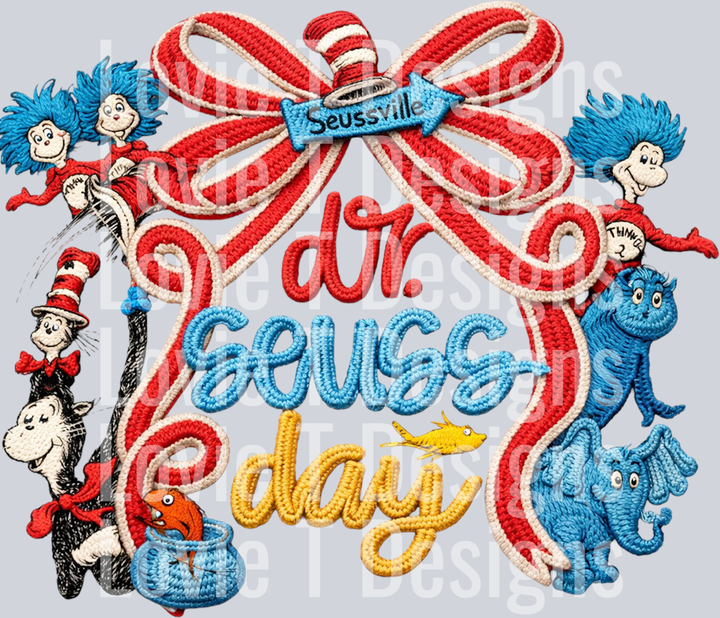 DR SEUSS DAY FAUX EMBROIDERY