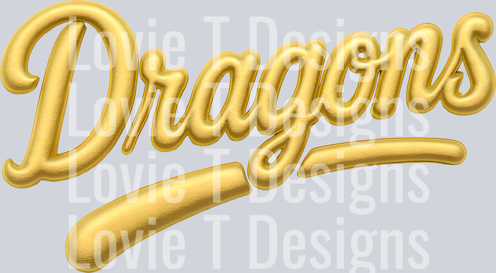 DRAGONS FAUX PUFF GOLD