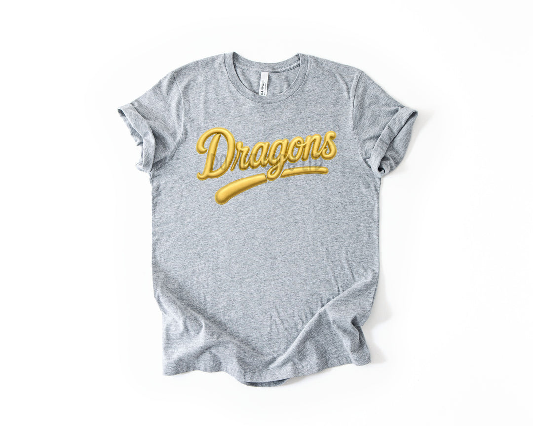 DRAGONS FAUX PUFF GOLD