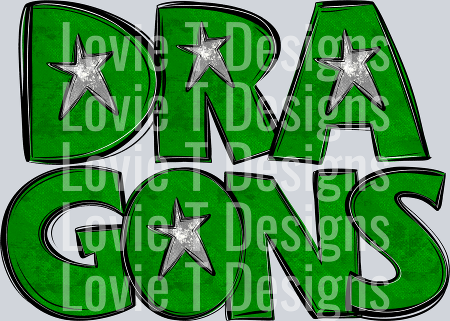 DRAGONS KELLY GREEN SOLID STARRY