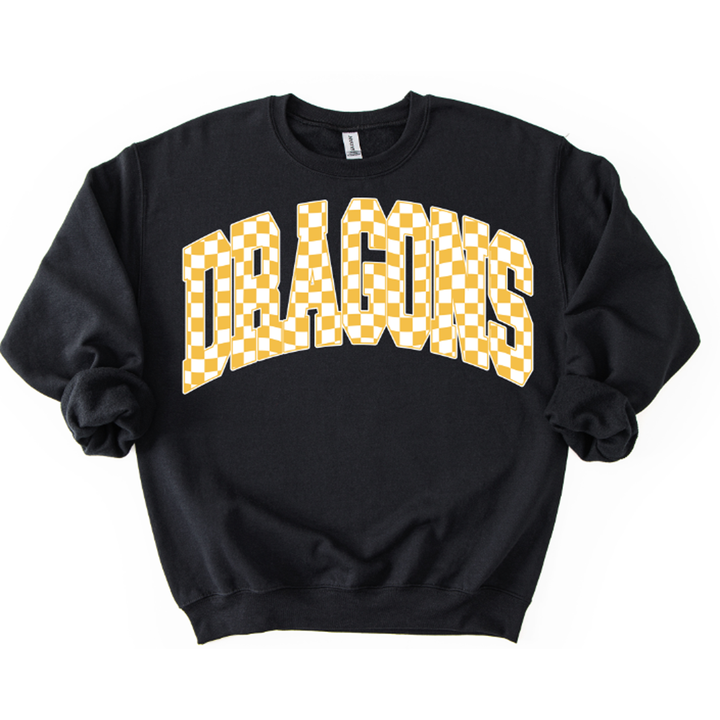 Dragons Yellow Checkers – DTF Transfer – product image