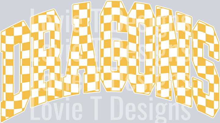 DRAGONS YELLOW CHECKERS