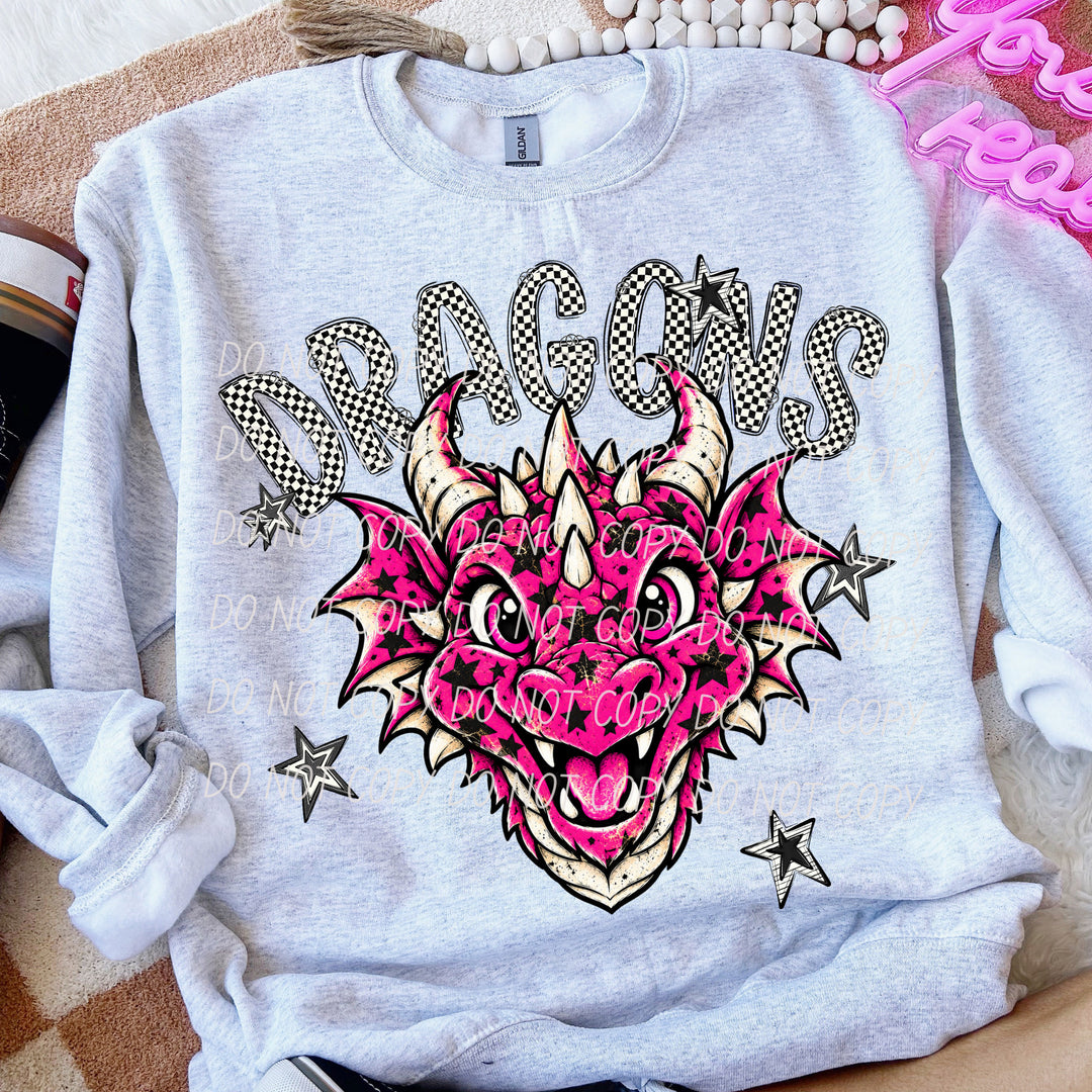 Dragons All Star mascot DTF transfer