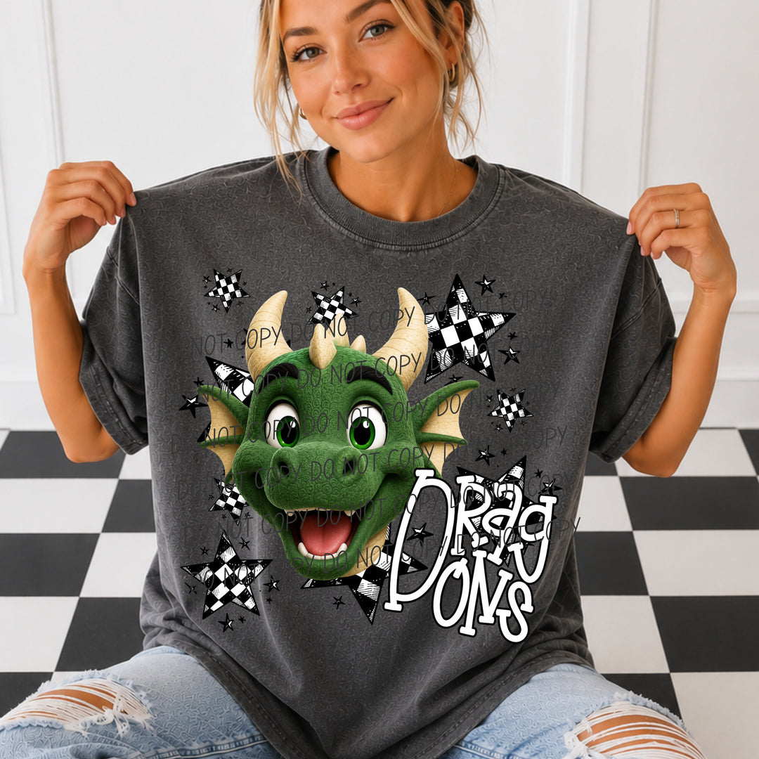 Dragons Big Mascot Energy mascot DTF transfer