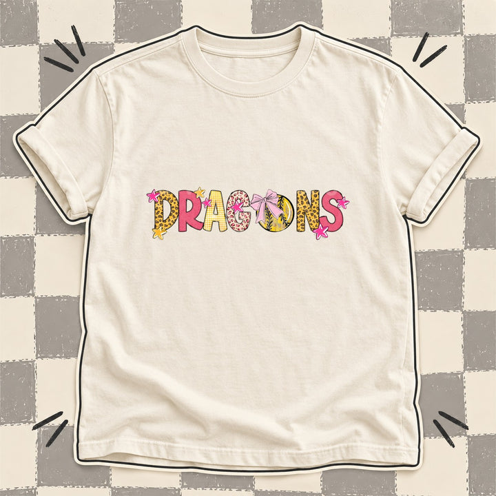 Dragons Mixed Doodle Softball Mascots – Sunshine Leopard DTF transfer mockup