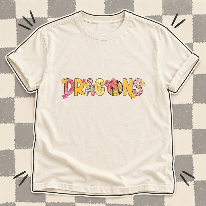 Dragons Mixed Doodle Softball Mascots – Softball Brights DTF transfer mockup