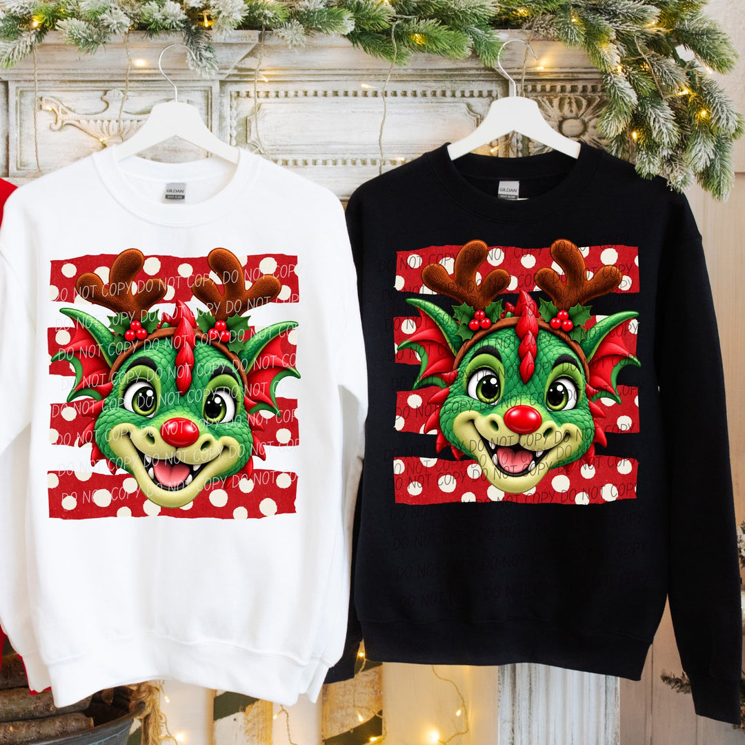 Dragon Reindeer Spirit Mascots DTF transfer