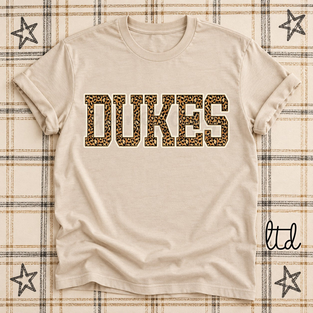 Dukes Dark Leopard Mascots DTF transfer mockup