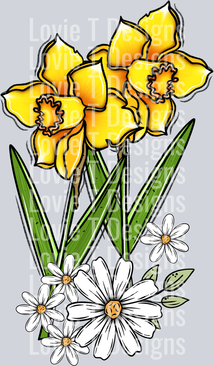 Daffodil Festival Front festival DTF transfer design