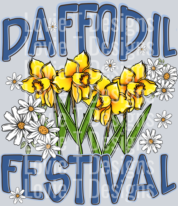 Daffodil Festival festival DTF transfer design