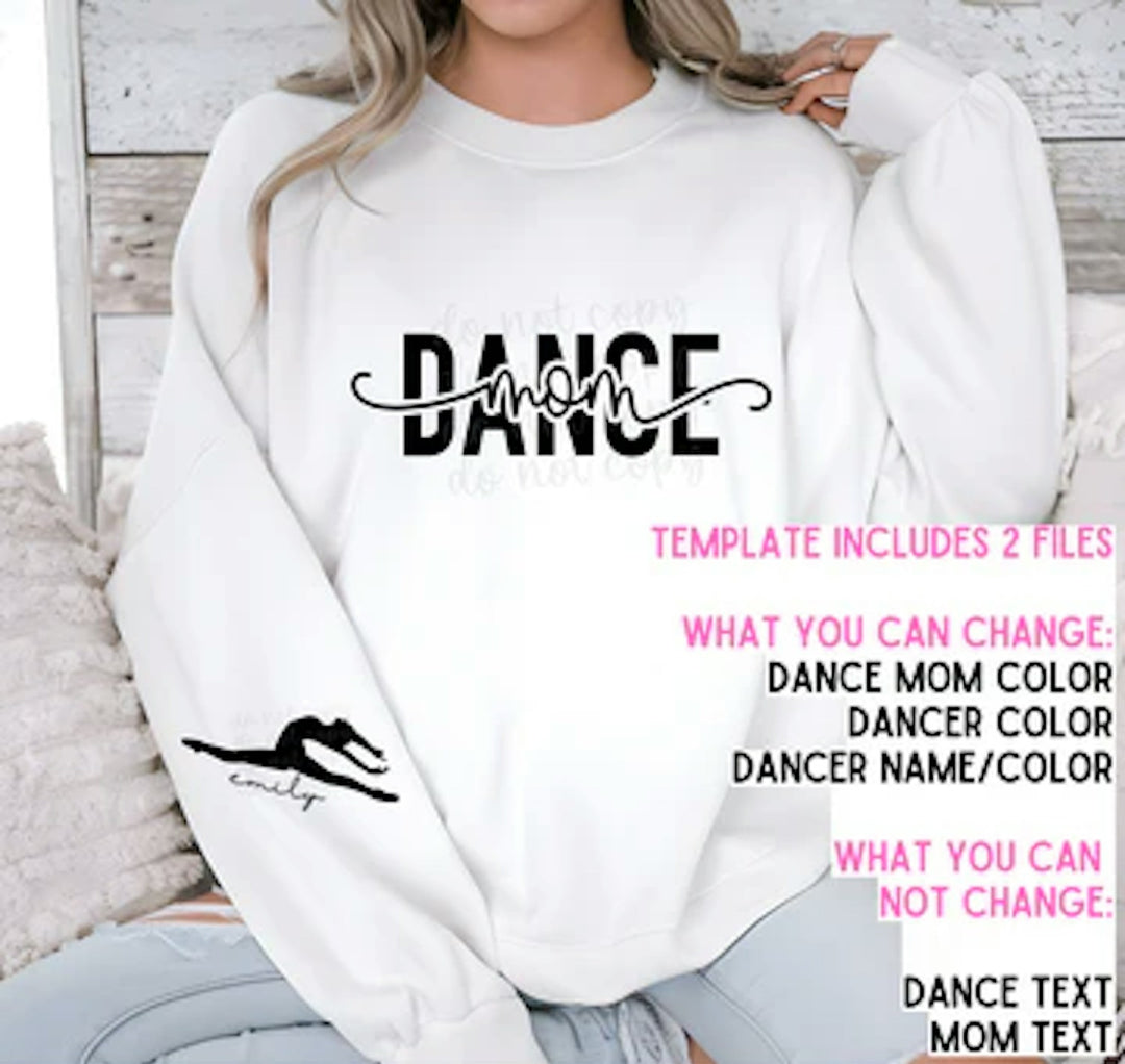 Dance Mom customizable DTF transfer mockup