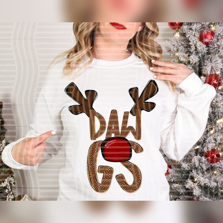 Dawgs Deer Antler Mascots DTF transfer
