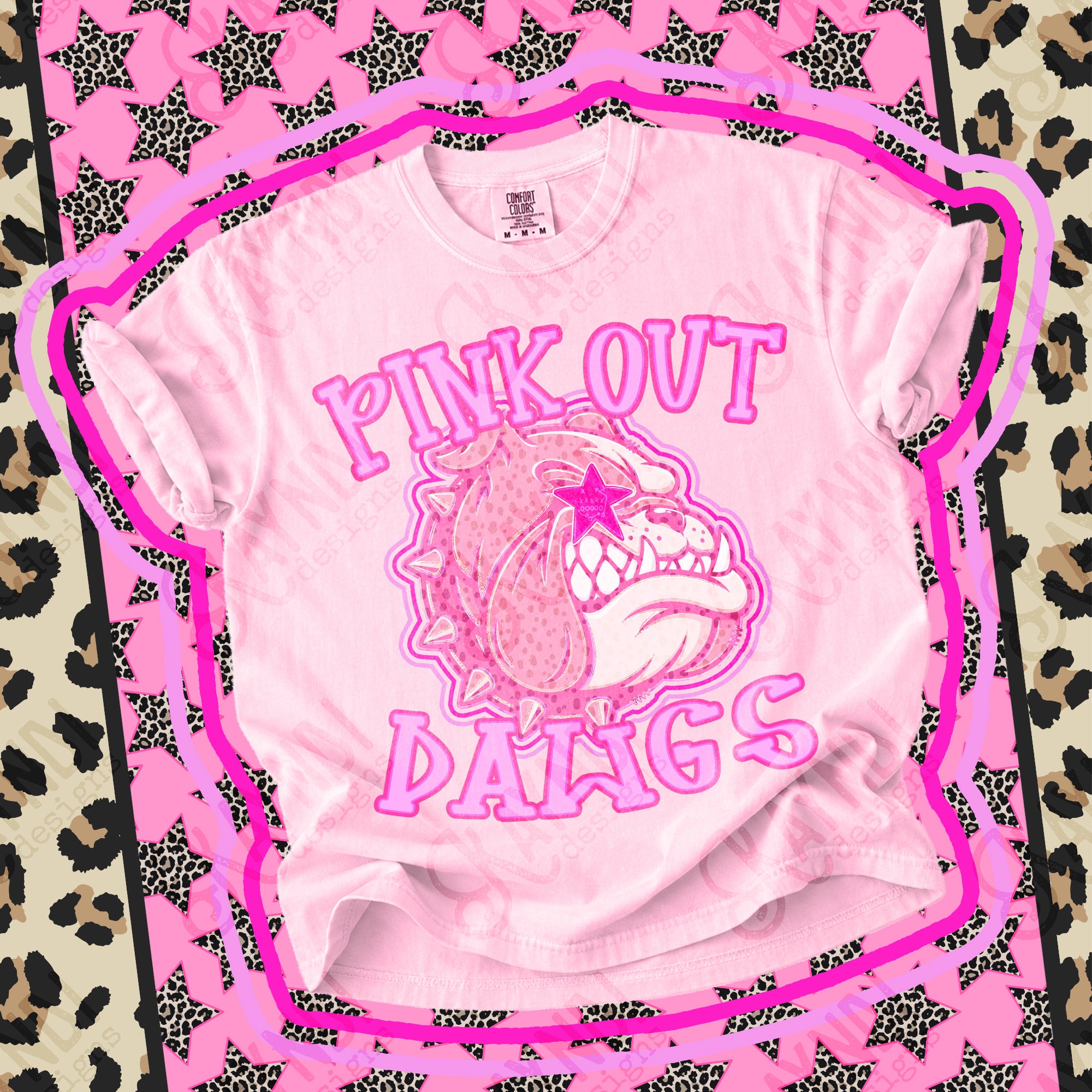 Pink Out Mascots Dawgs mockup