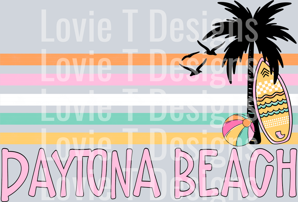 Daytona Beach Retro Stripe