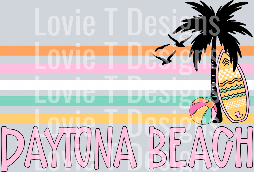 Daytona Beach Retro Stripe