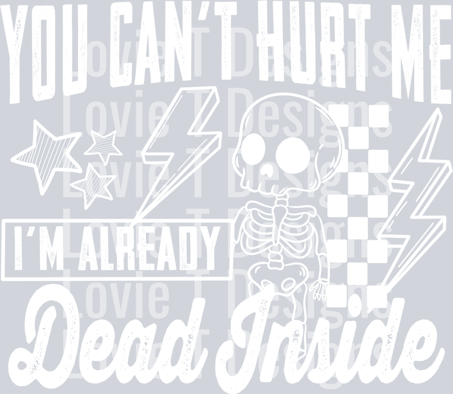 Dead Inside Single Color White