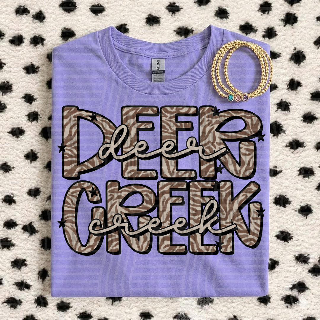 Deer Creek Zebra Mascots DTF transfer