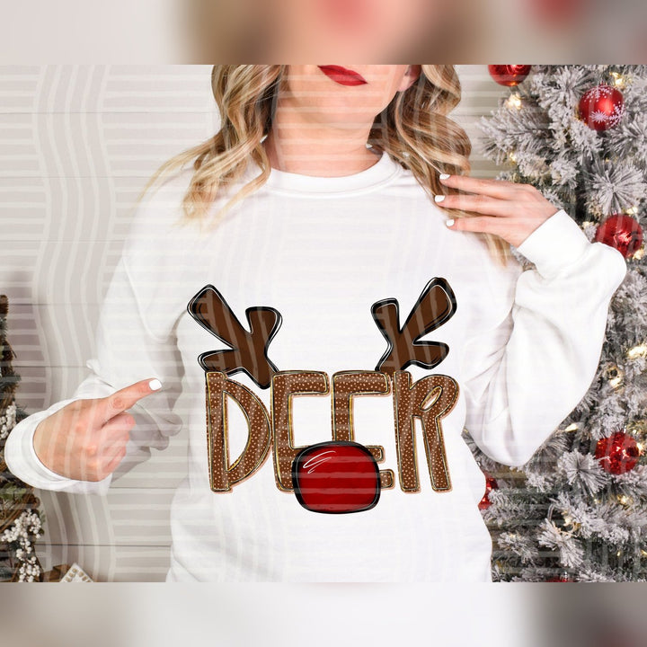 Deer Deer Antler Mascots DTF transfer