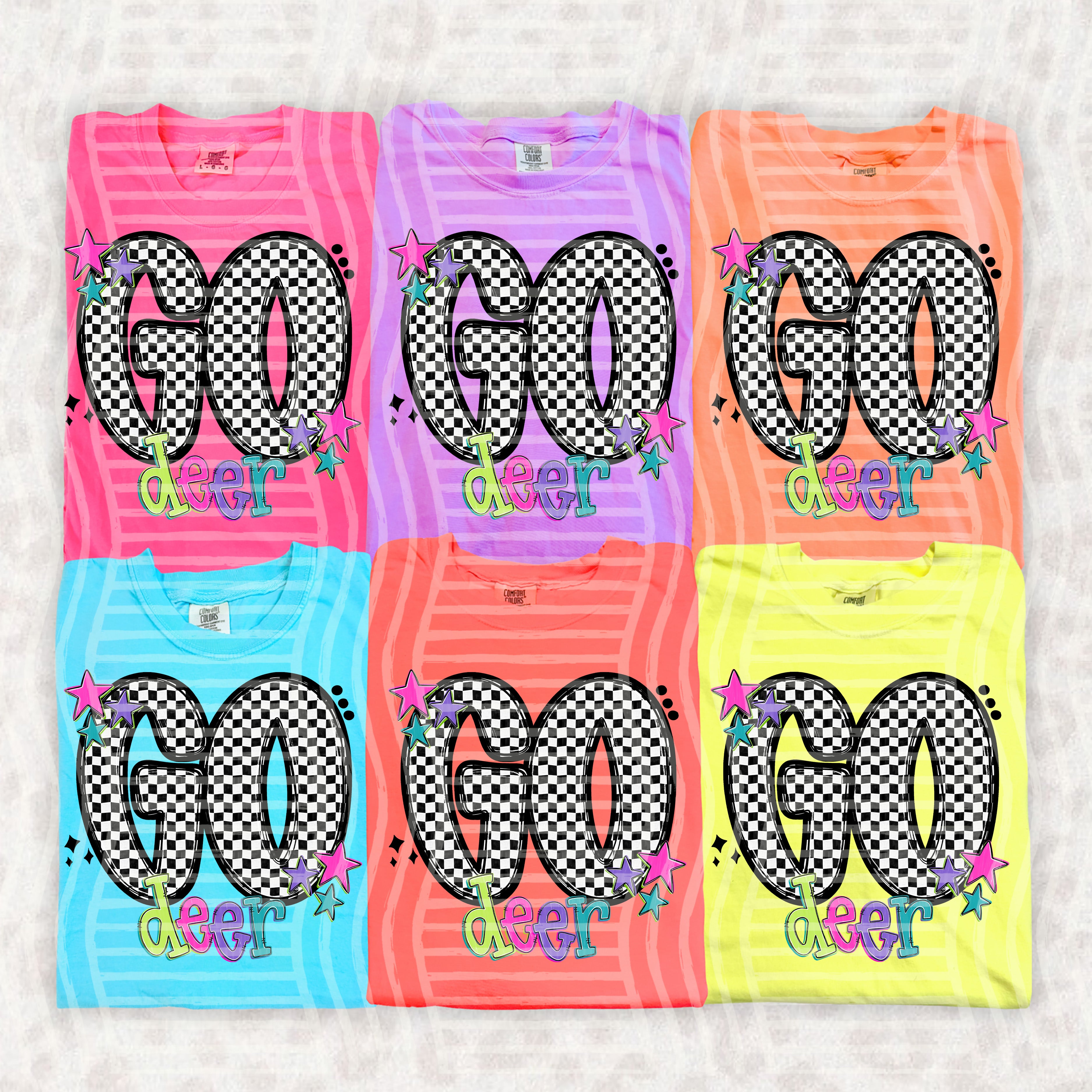 Go Checker Neons Mascots Deer design