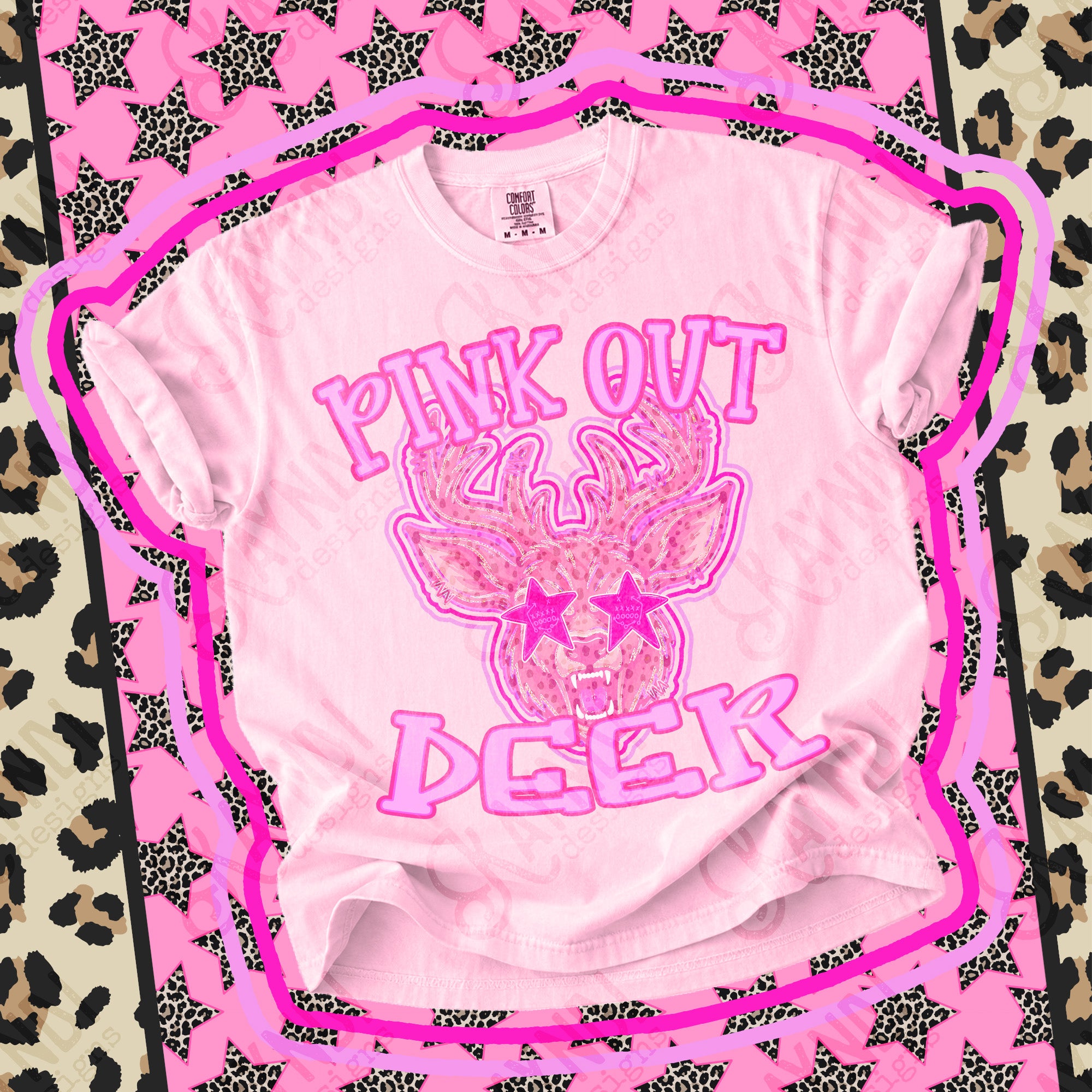 Pink Out Mascots Deer mockup