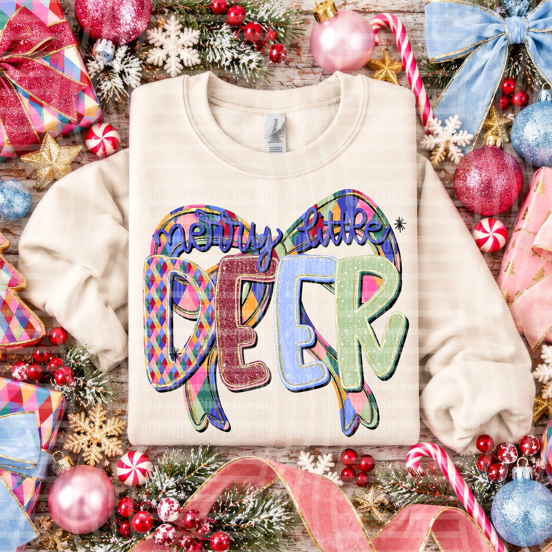 Deer Merry Little Mascots DTF transfer