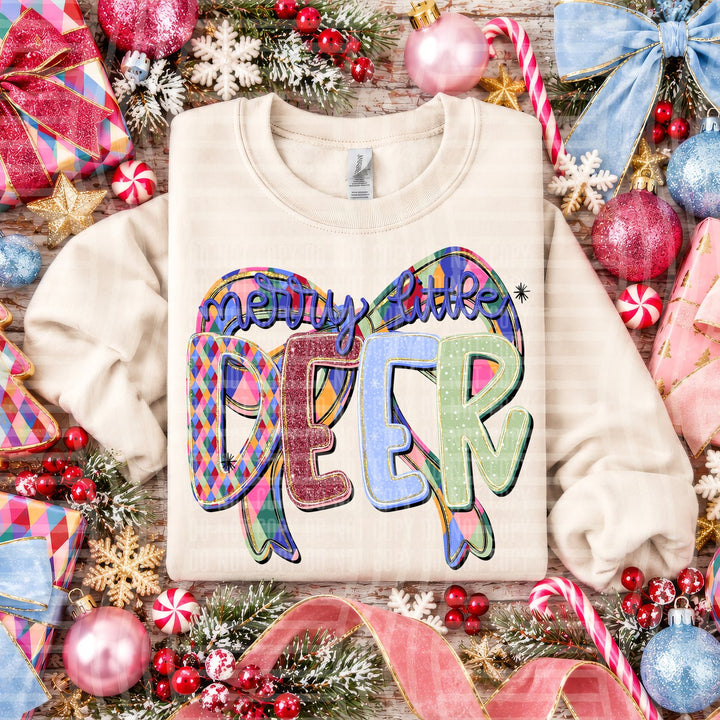 Deer Merry Little Mascots DTF transfer