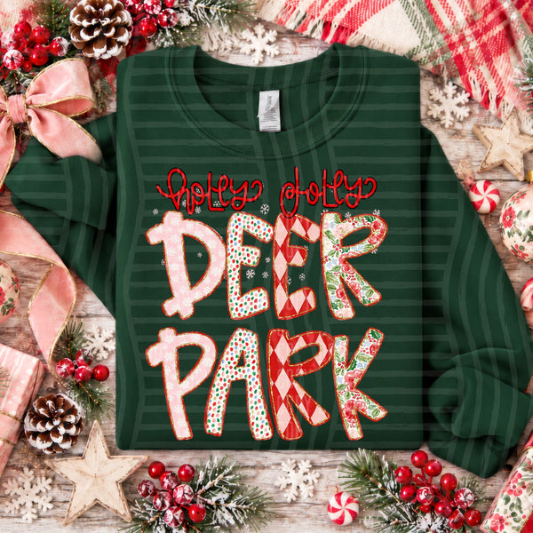 Holly Jolly Confetti Mascots Deer Park design