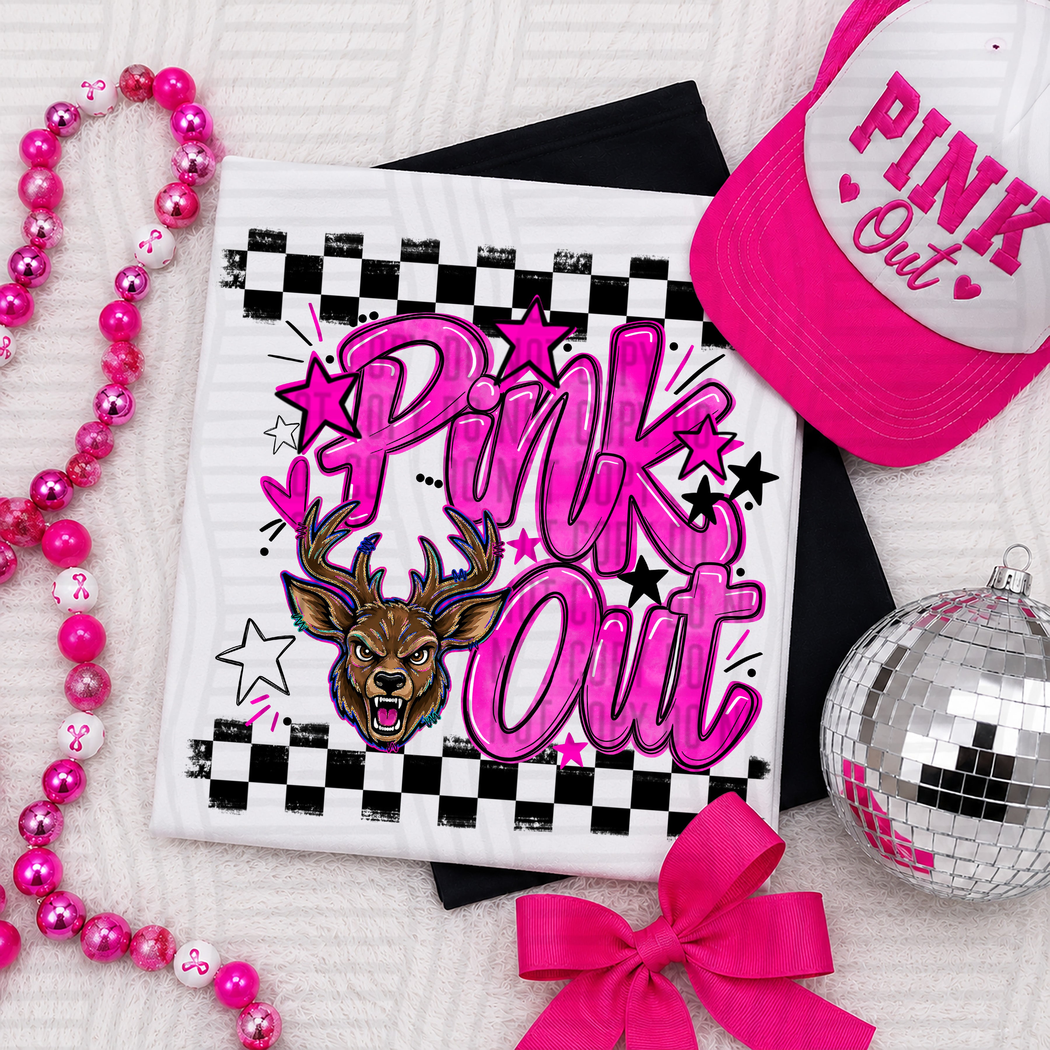Pink Out Mascots CC Deer design