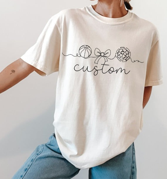 DELICATE BASKETBALL AND POM CUSTOM